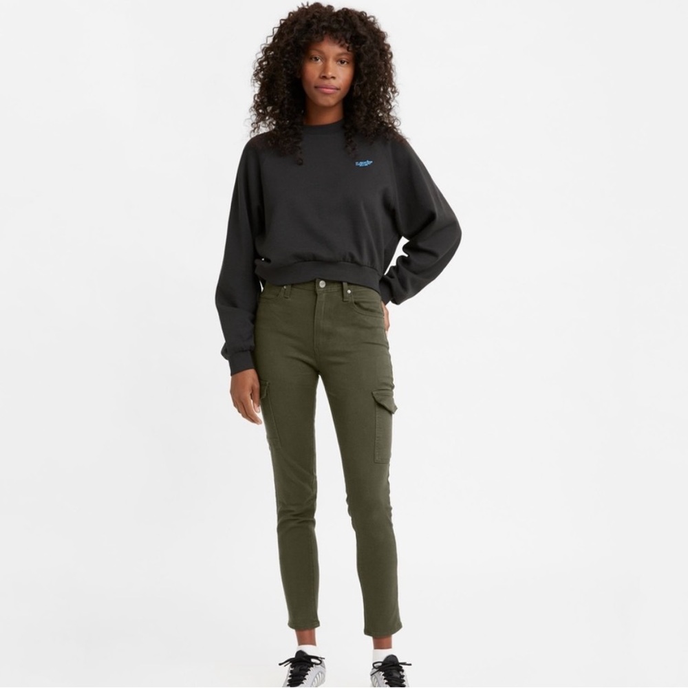 LEVI 721 high rise skinny ankle utilty pants
